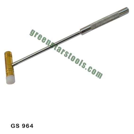 BRASS & FIBRE HAMMER WITH METAL HANDLE