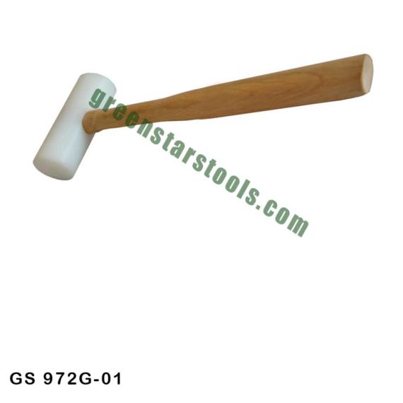 NYLON HAMMER WITH OVAL WOODEN HANDLE