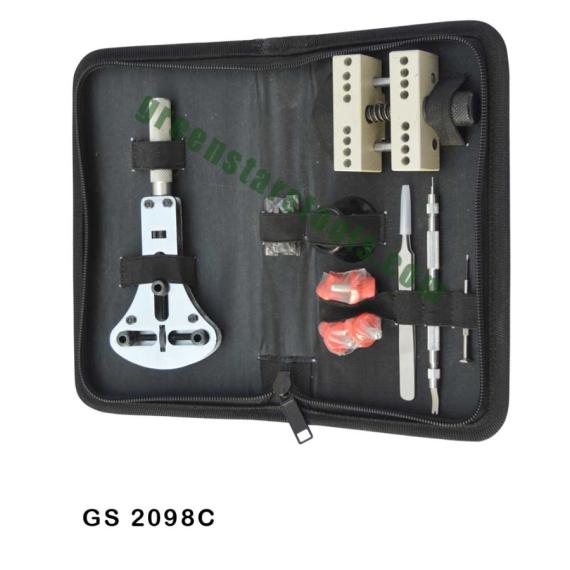 JUMBO WATCH REPAIR TOOL KIT SET OF 6 IN LEATHER CASE