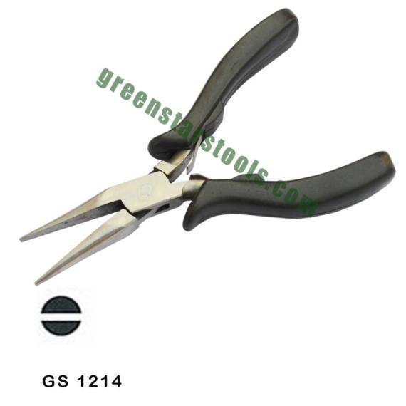 LONG CHAIN NOSE PLIERS WITH COMFORT GRIP