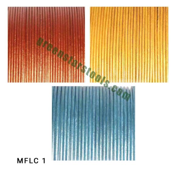 METALLIC FINISHED ROUND LETAHER CORDS (PER METER/YARD)