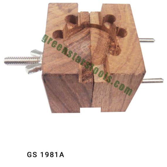 MOVEMENT & CASE HOLDER WOODEN WITH FLY NUT