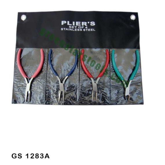 MULTI COLOR PLIERS SET OF 4 IN POUCH