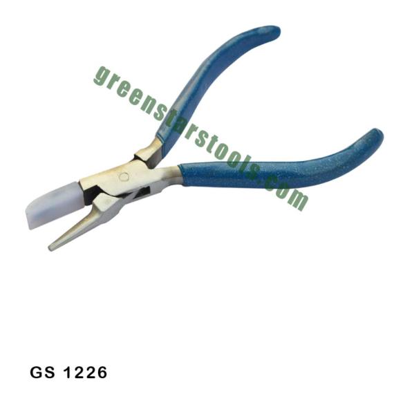 OPTICALS/JEWELERS PLIERS ROUND METAL AND FLAT NYLON JAW