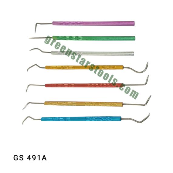 PICK SET WITH COLORED ALUMINUM HANDLES