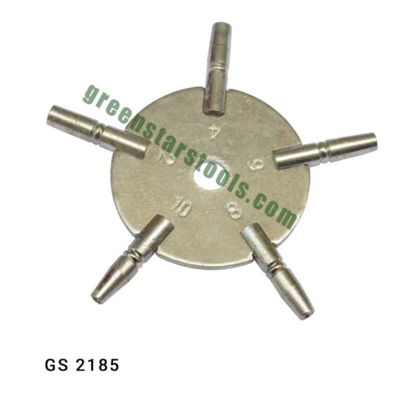 NICKELLED POCKET WATCH KEY 5 PRONGED (EVEN & ODD) SIZES