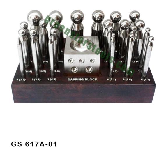 PREMIUM DOMING PUNCHES AND BLOCK SET OF 25