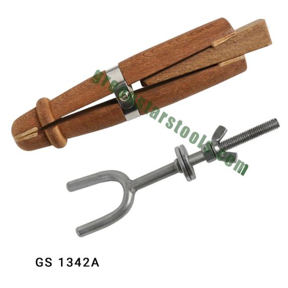 RING CLAMP MAHOGANY WITH METAL HOLDER