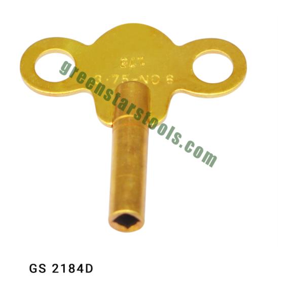 SINGLE ENDED BRASS CLOCK KEY (NO. 000 to NO. 18)