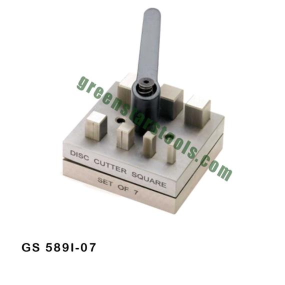 SQUARE DISC CUTTER SET OF 7 WITH LEVER