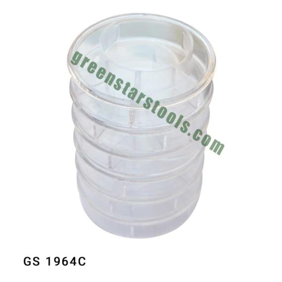STACKABLE PLASTIC CONTAINERS SET OF 6 WITH 5 COMPARTMENTS