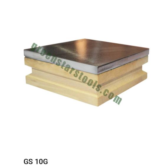 STEEL BENCH BLOCK WITH WOODEN BASE