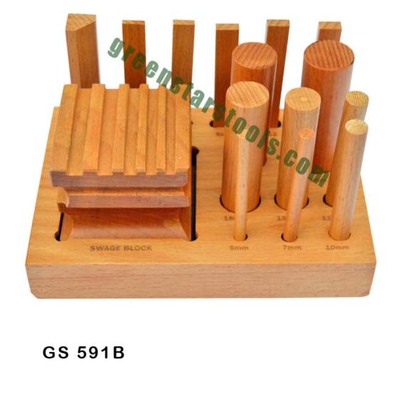 SWAGE BLOCK & PUNCHES SET WOODEN