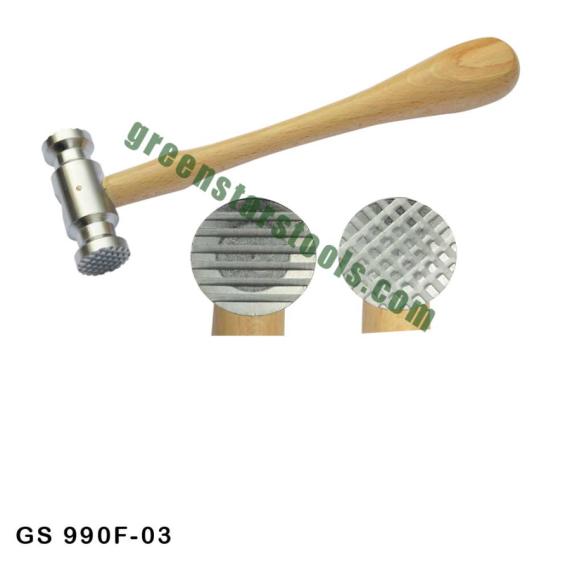 TEXTURING HAMMER DOUBLE FACED CHECKERED & WIDE STRIPE