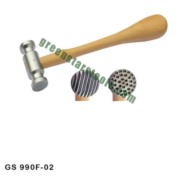 TEXTURING HAMMER DOUBLE FACED DIMPLES & NARROW STRIPE