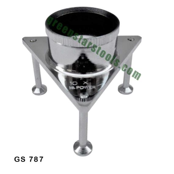 TRIPOD LOUPE NICKELLED10X