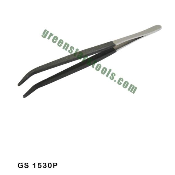 TWEEZERS 7” CURVED P.V.C COATED