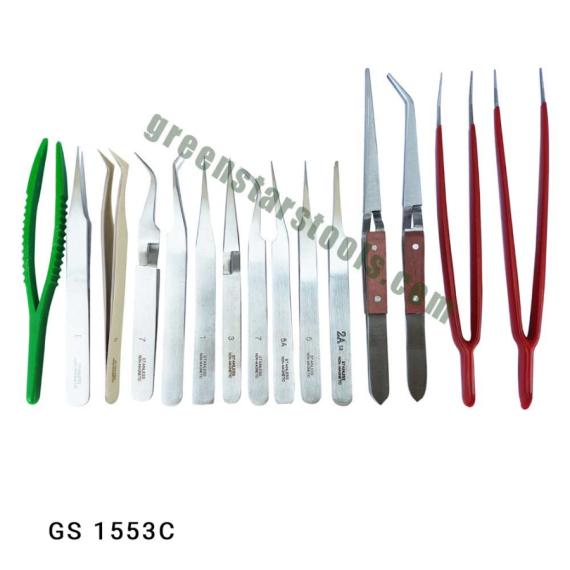 TWEEZERS ALL PURPOSE SET OF 15 PCS