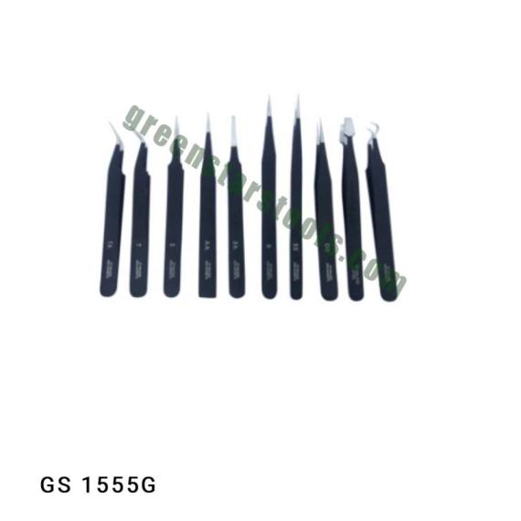 Tweezers Black Epoxy Coated
