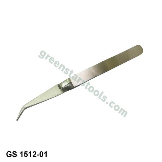 Tweezers Cross Locking 120mm Curved