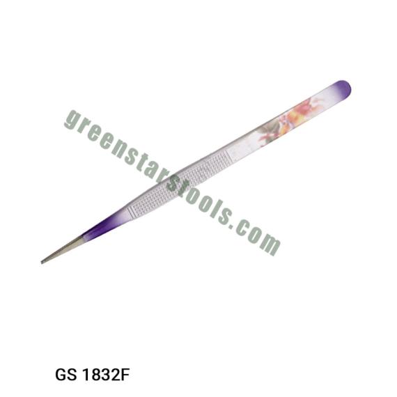 TWEEZERS DIAMOND COLORED BLUE FLOWER