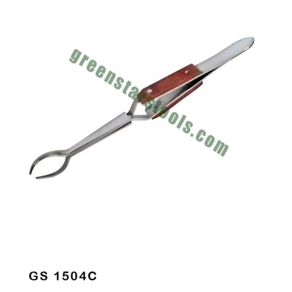TWEEZERS FIBRE GRIP ROUND TIP