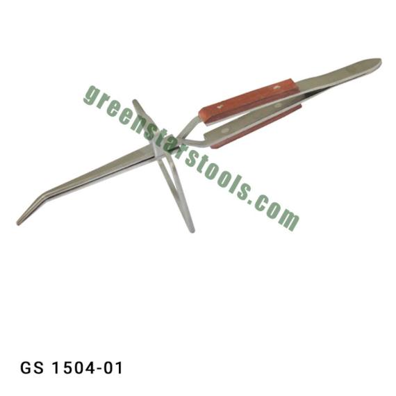 TWEEZERS FIBRE GRIP STAND UP CURVED