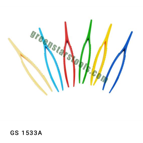 TWEEZERS PLASTIC 5” SET OF 6 PCS