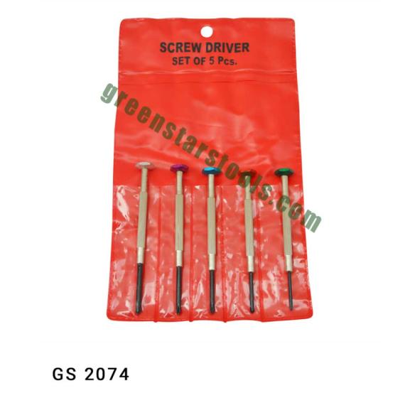 WATCHMAKERS SCREW DRIVER SET PHILIP TYPE IN PLASTIC POUCH