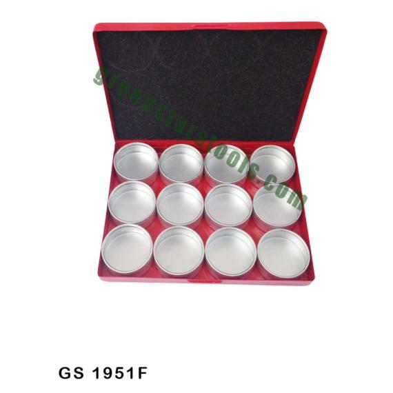 ALUMINUM STORAGE BOX COLORED WITH CLEAR TOP CONTAINERS