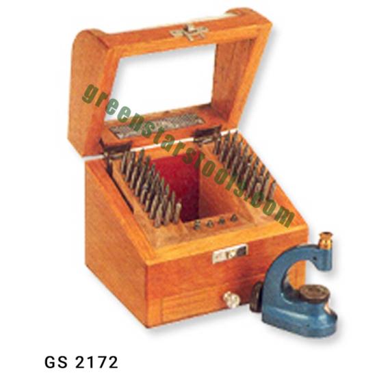 WATCHMAKERS PUNCHES & STAKING SET IN WOODEN BOX