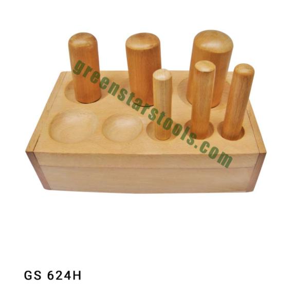 WOOD DAPPING BLOCK WITH PUNCH