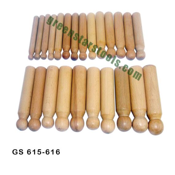 WOODEN DAPPING PUNCH SET OF 24 PCS/ 12 PCS