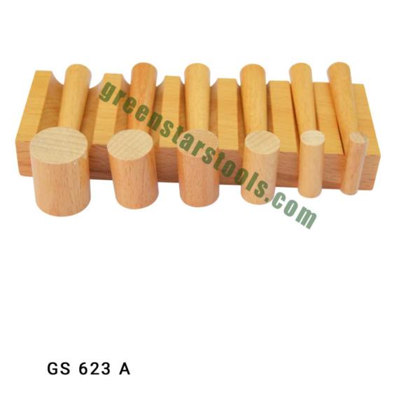 WOODEN FORMING BLOCK WITH 6 HAMMERS