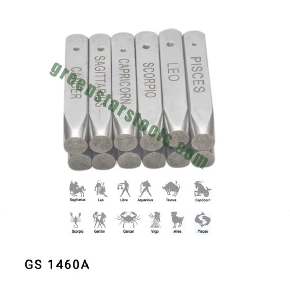 ZODIAC HOROSCOPE PUNCHES SET DIA 8MM